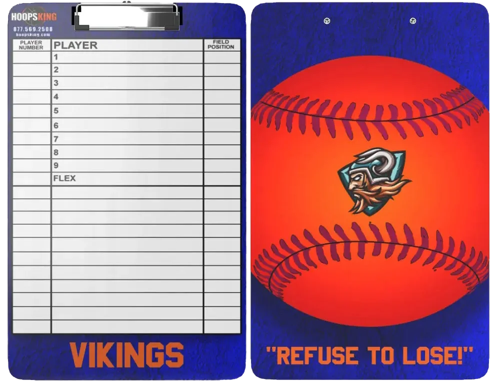 Baseball Softball Custom Dugout Lineup Board – Durable Dry Erase Surface