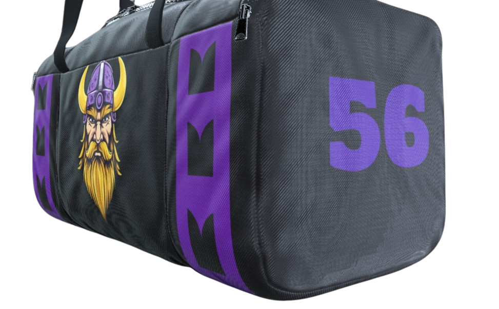 Custom travel duffle bag with rigid bottom insert