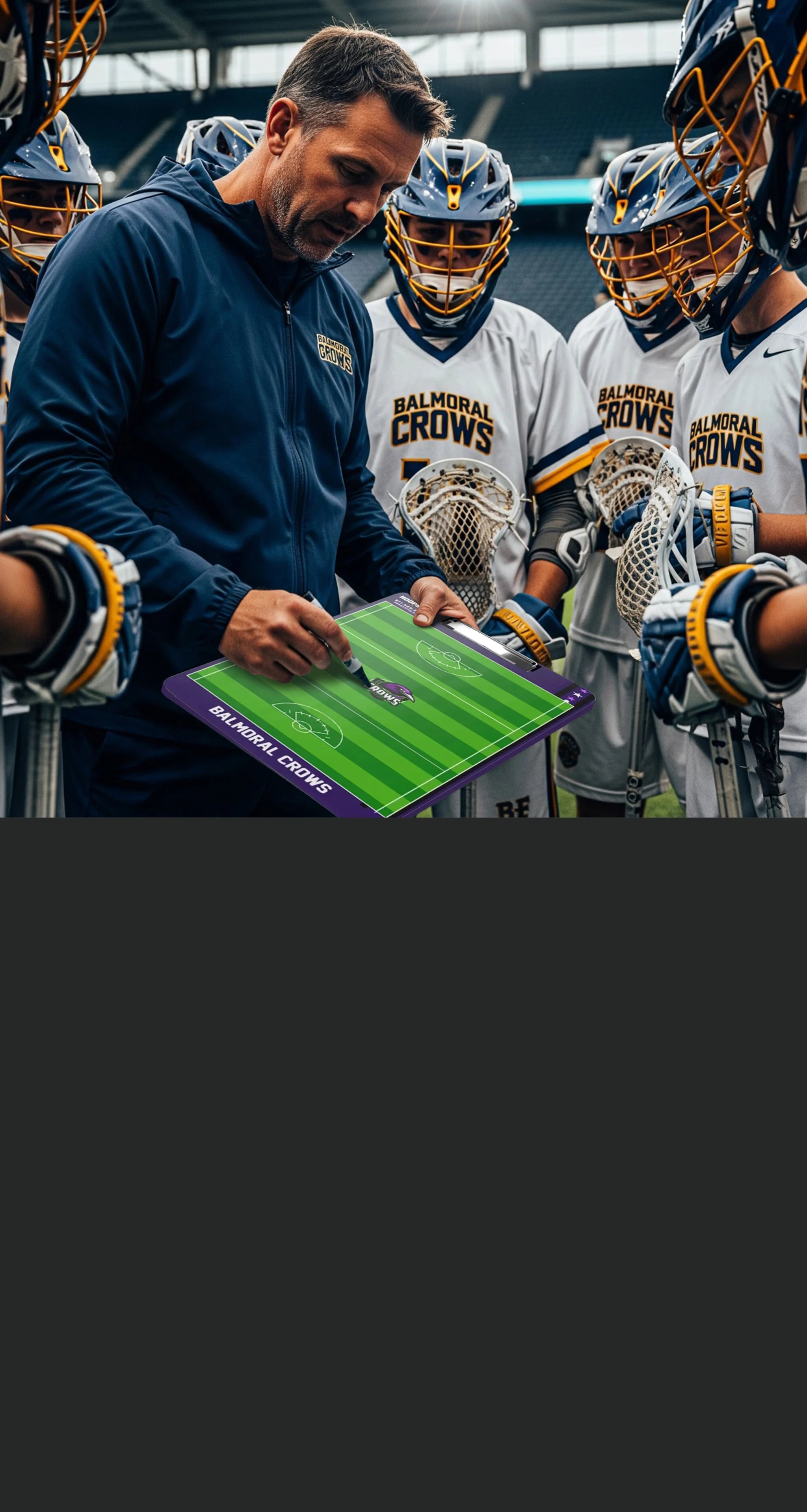 Custom Lacrosse Clipboard – Double Sided Coaching Board Custom 2-sided lacrosse coaching clipboard with dry-erase surface and team design