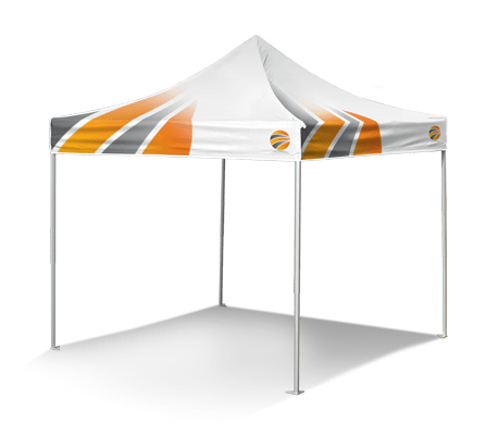 Branded 10x10 tent for vendors with durable 600D material