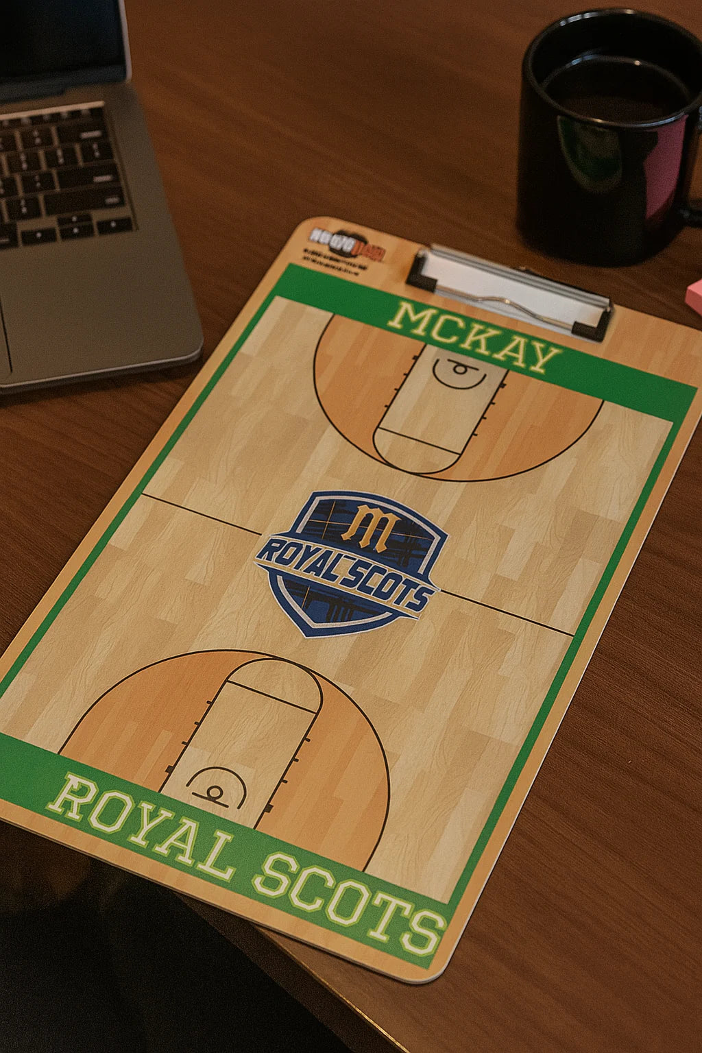 Basketball dry erase board clipboard with markers and eraser set included