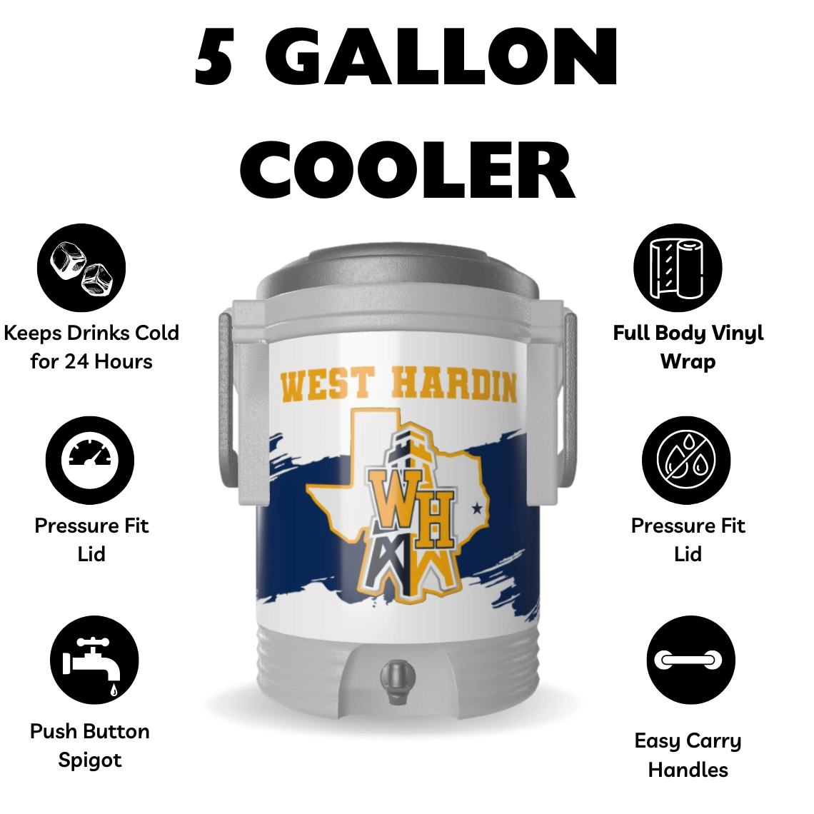 5 Gallon Custom Water cooler