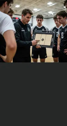 Volleyball Coaching Whiteboard – 2 Sided with Handle Custom Pro 2-Sided Volleyball Whiteboard with Handle for Coaches