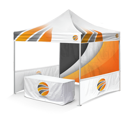 Custom 10x10 pop-up tent with flame-retardant 600D fabric