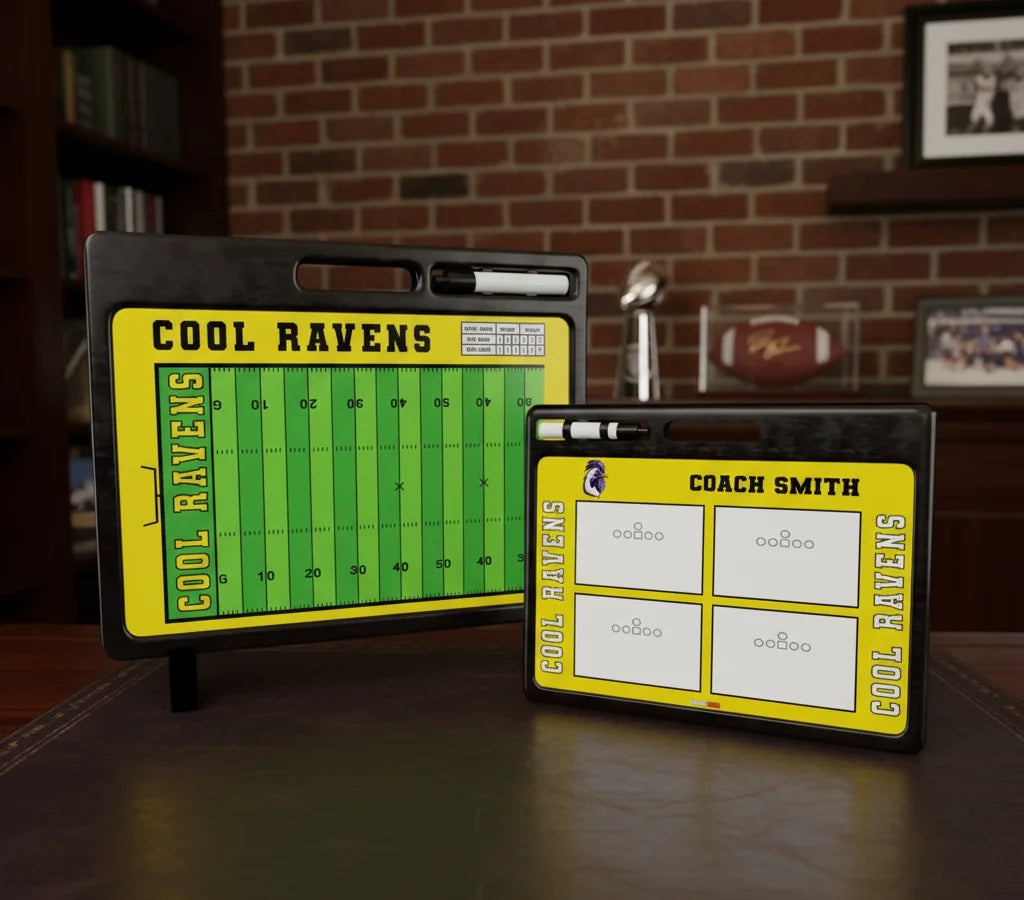 Clear Football Field Diagram Whiteboard for Game Planning