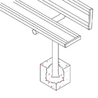 Thumbnail for Player Bench - 21 ft. - In-Ground (Powder Coated)