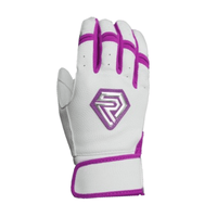 Thumbnail for Resilient Championship Fastpitch Batting gloves - White and Purple