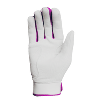 Thumbnail for Resilient Championship Fastpitch Batting gloves - White and Purple