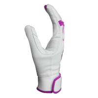 Thumbnail for Resilient Championship Fastpitch Batting gloves - White and Purple