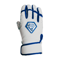 Thumbnail for Resilient Championship Fastpitch Batting gloves - White and Royal Blue