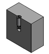 Diagram of a floor anchor installed in a concrete block.