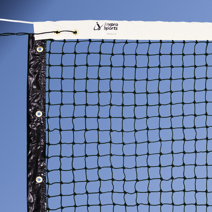 Tennis Replacement Net (1-7/8 in. Sq. - 3mm Polyethylene Knotted Mesh) (Indoor) - Tennis Net (36 ft.L x 42 in.H) (Black)