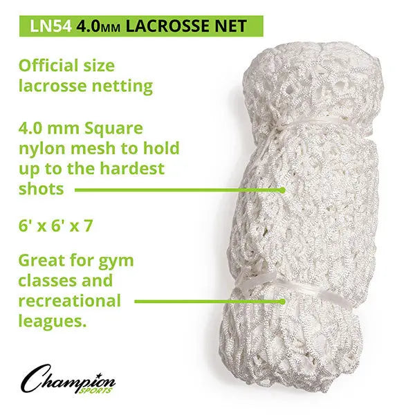 3 MM LACROSSE NETS, WHITE HoopsKing