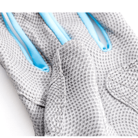 Thumbnail for Youth Fastpitch Batting Gloves - Grey and Angle Blue