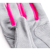 Thumbnail for Youth Fastpitch Batting Gloves - Grey and Hot Pink