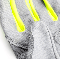Thumbnail for Youth Fastpitch Batting Gloves - Grey and Neon Green