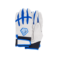 Thumbnail for Youth Fastpitch Batting Gloves - Grey and Royal Blue