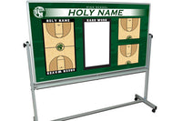 Thumbnail for Custom  Basketball Rolling Magnetic Whiteboard w/ Stand