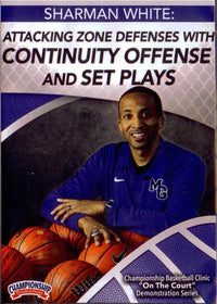 Thumbnail for Attacking Zone Defenses With Continuity Offense And Set Plays by Sharman White Instructional Basketball Coaching Video