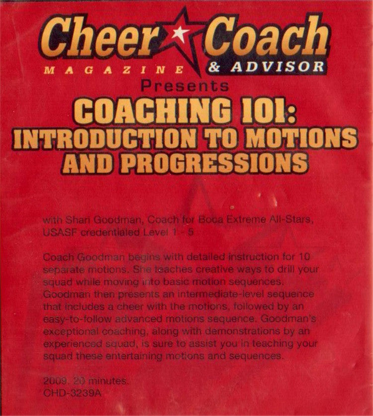 (Rental)-Cheer  Coach Magazine: Coaching 101: Intro to Motions & Progressions