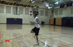 Improve your quickness and speed during the warm up for your 60 minute basketball workout with jump rope.
