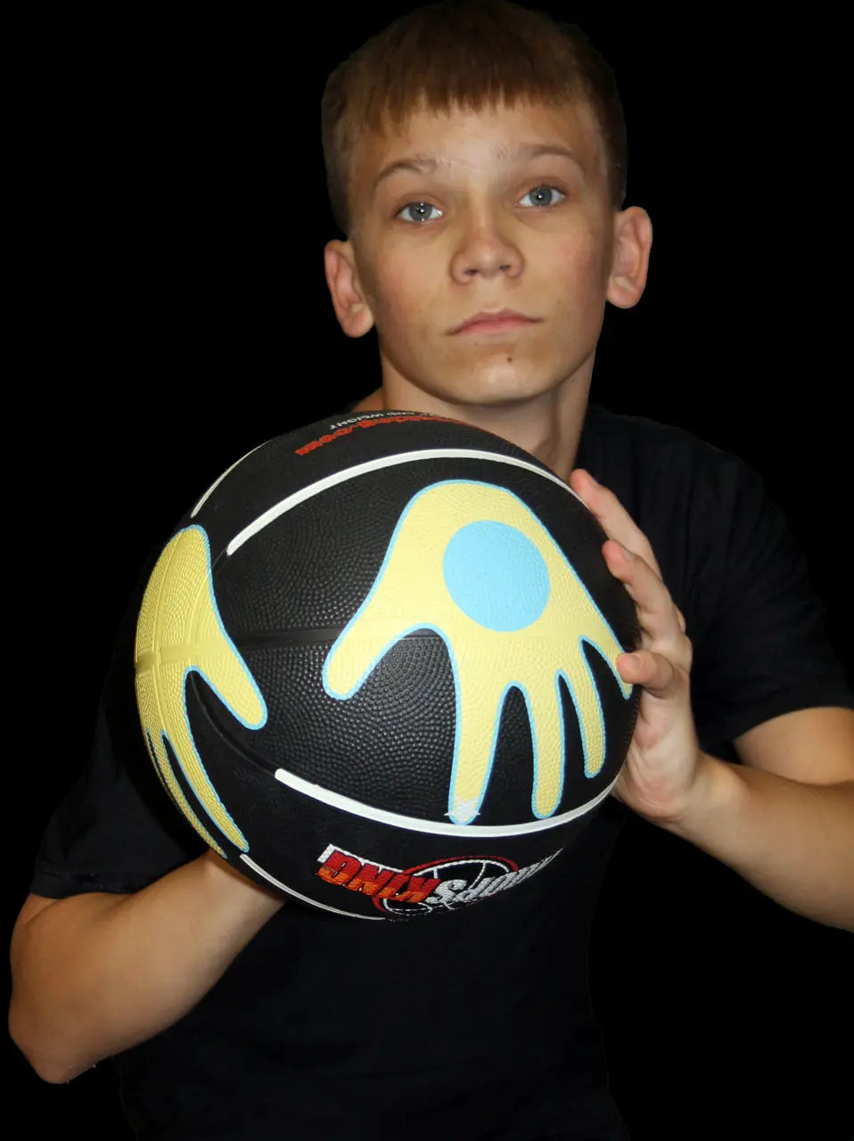 basketball with right and left hand placement