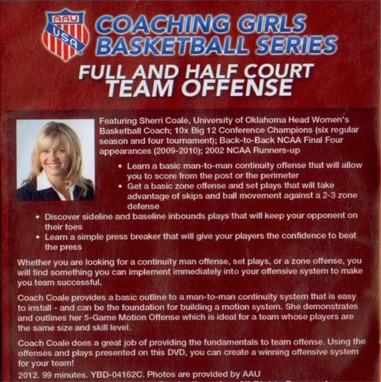 (Rental)- Full & Half Court Team Offense Sherri Coale