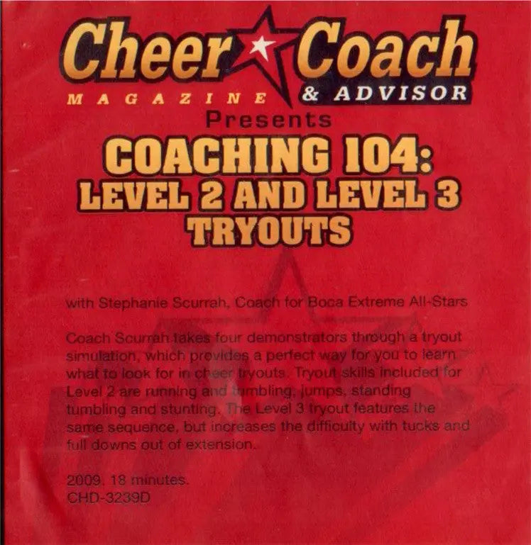 (Rental)-Cheer  Coach Magazine: Coaching 104: Level 2 & 3 Tryouts Stephanie Scurrah