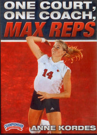 Thumbnail for ONE COURT, ONE COACH, MAX REPS by Anne Kordes Instructional Volleyball Coaching Video