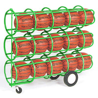 Thumbnail for Custom green basketball rack with lock