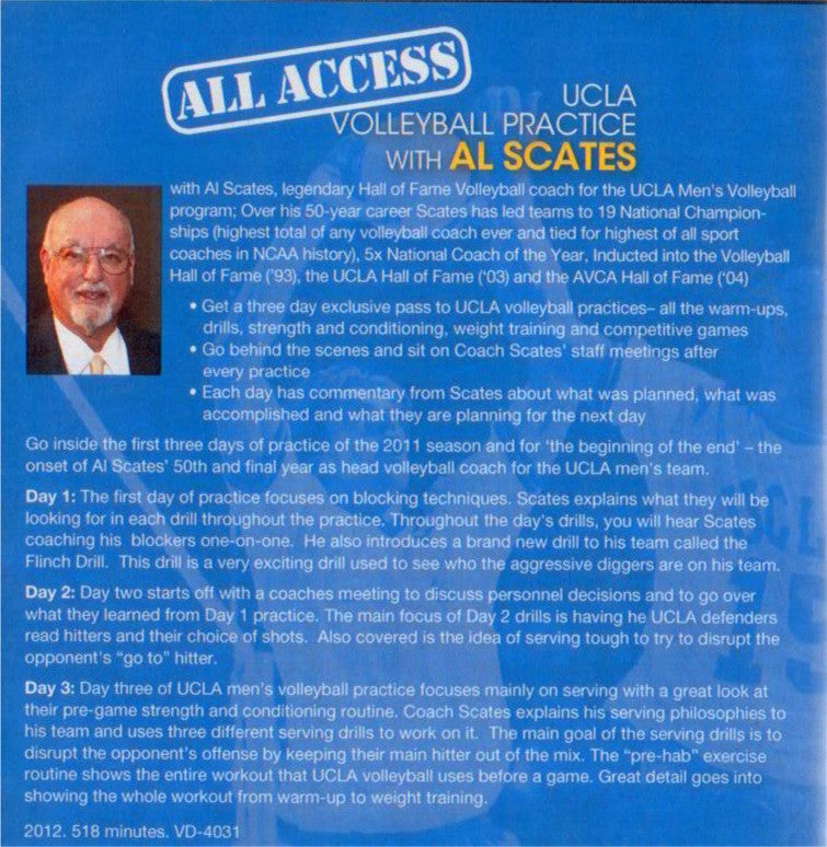 (Rental)-ALL ACCESS UCLA VOLLEYBALL WITH AL SCATES