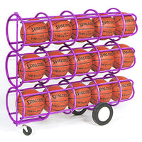Thumbnail for Custom purple basketball rack with lock