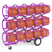 Thumbnail for Custom purple basketball rack with lock
