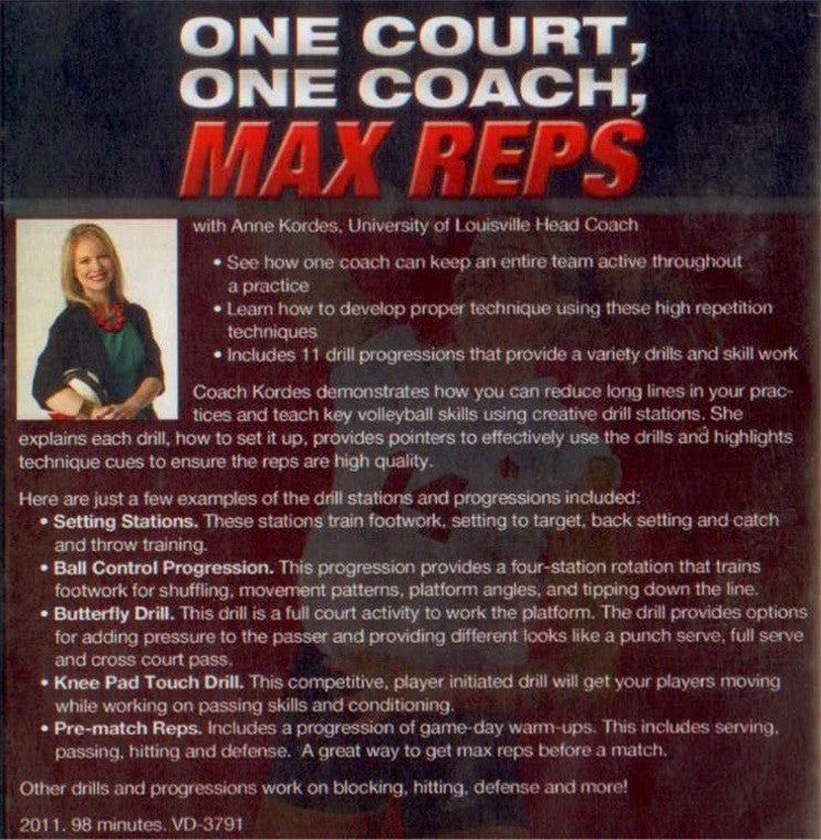(Rental)-ONE COURT, ONE COACH, MAX REPS