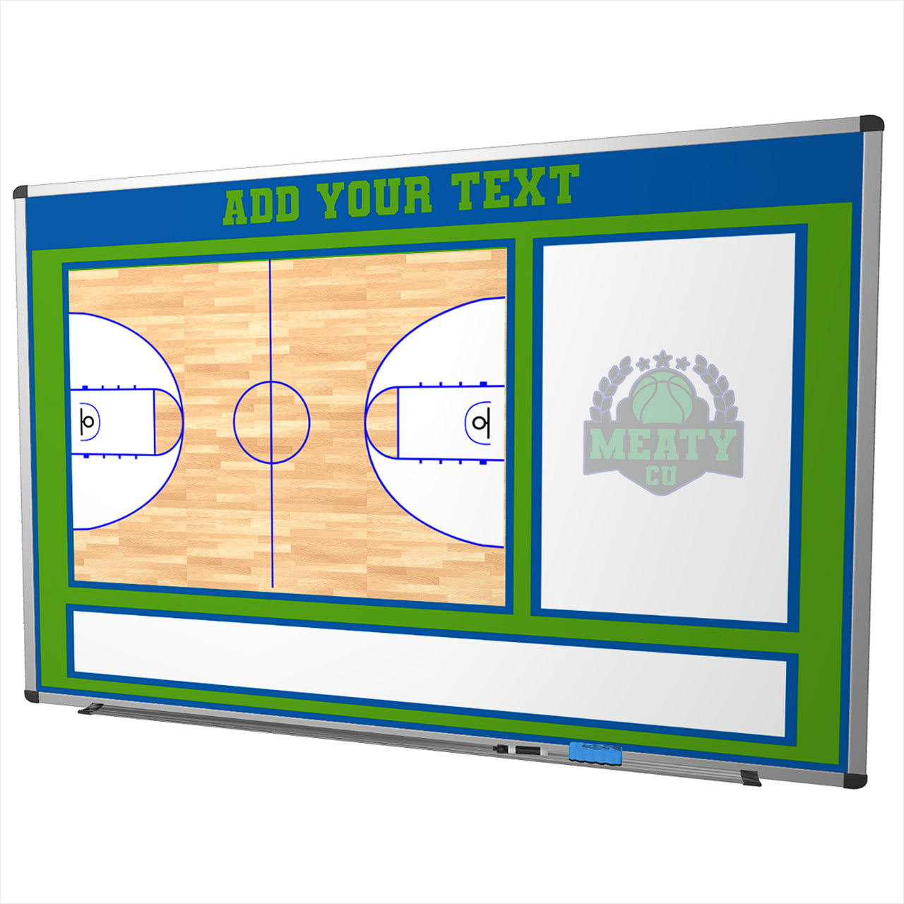 Custom Wall Mounted Basketball locker room dry erase board 