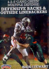 Thumbnail for 4-2-5 gang Green Multiple Defense: Defensive Backs & Outside Linebackers by Rick Stewart Instructional Basketball Coaching Video