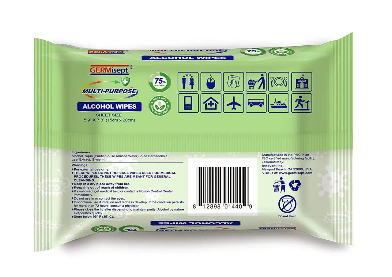 Germisept Multi-Purpose Alcohol Wipes Case (1200 Wipes) Germisept