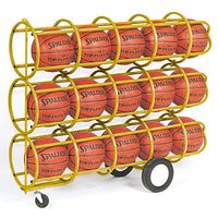 Thumbnail for Custom yellow basketball rack with lock