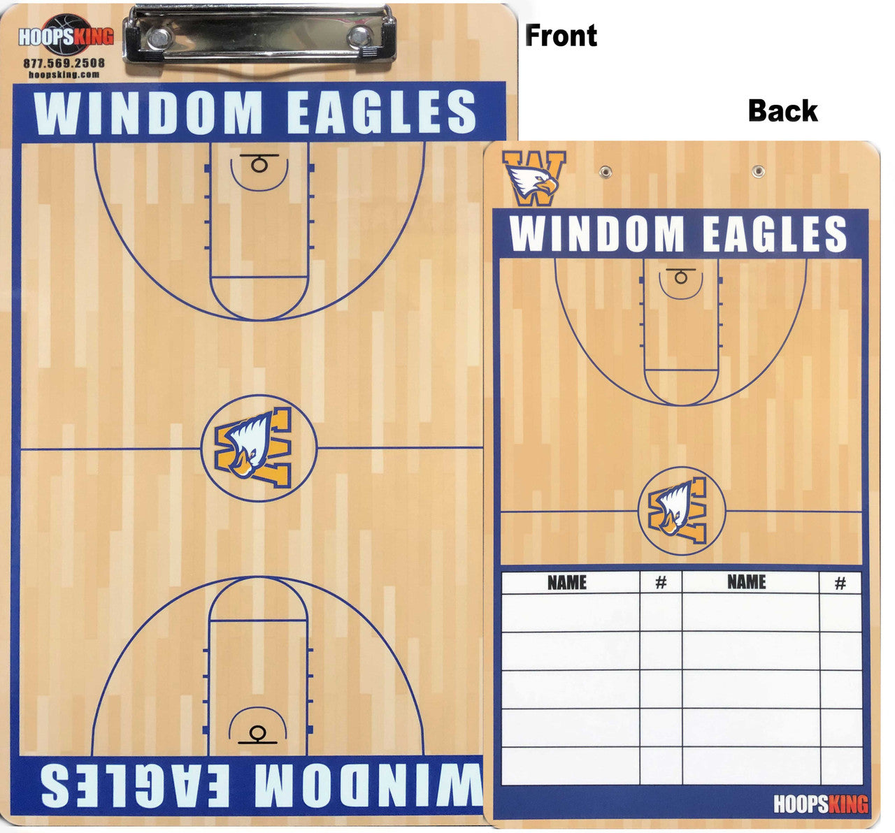 custom basketball clipboard with lineup on back