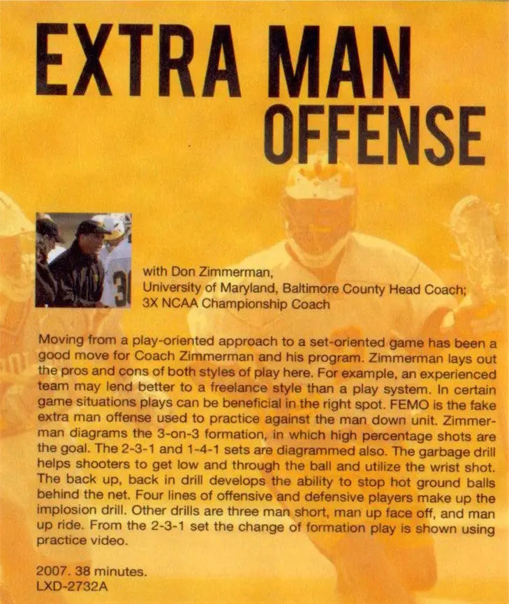 (Rental)-Extra Man Offense Don Zimmerman