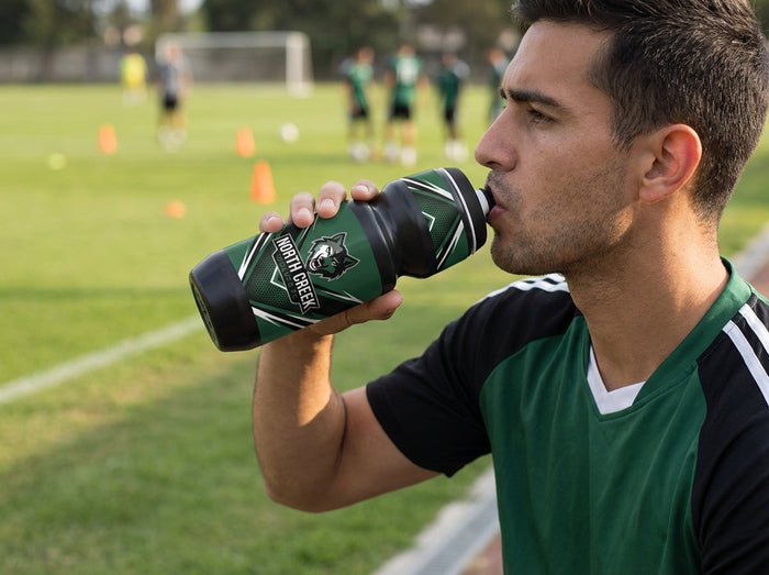 Youth soccer player on the field during a game