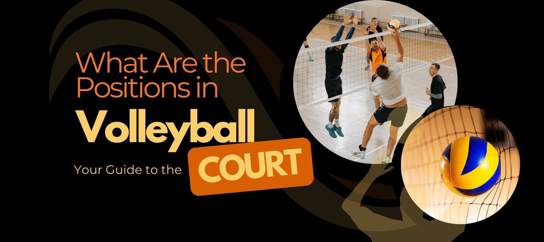 Youth volleyball players competing at the net during a match