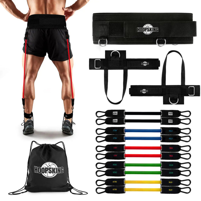 Resistance band training to shoot a harder hockey slap shot