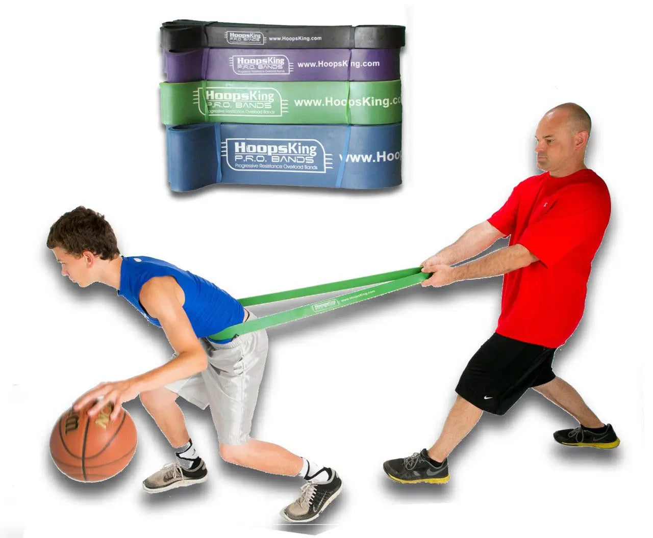 Resistance training bands used to build punching power for boxing