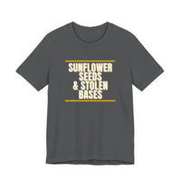 Thumbnail for Sunflower Seeds & Stolen Bases — Baseball T-Shirt