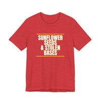 Thumbnail for Sunflower Seeds & Stolen Bases — Baseball T-Shirt