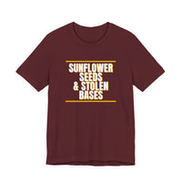 Thumbnail for Sunflower Seeds & Stolen Bases — Baseball T-Shirt