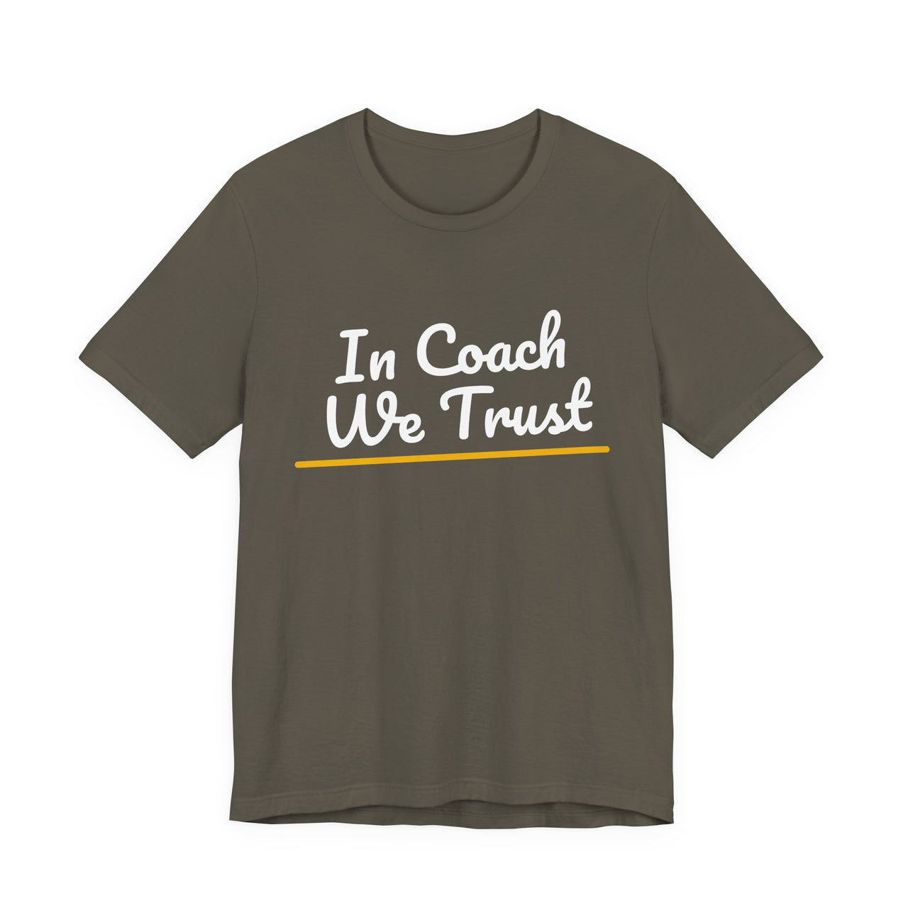 In Coach We Trust — Football T-Shirt