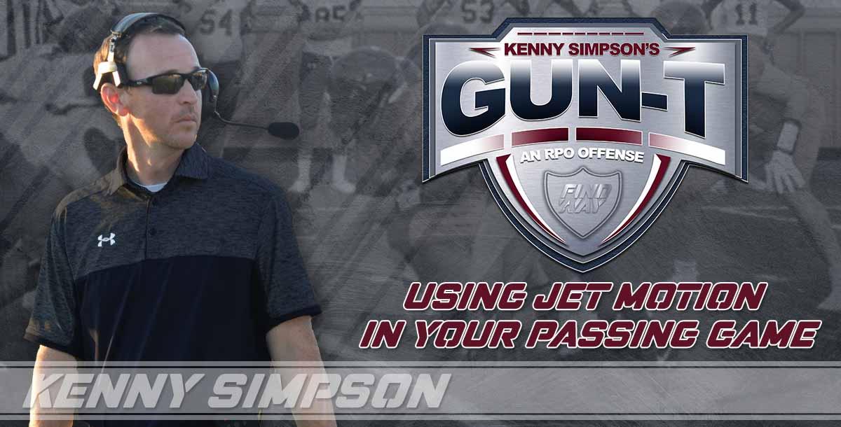 Coach Simpson`s Gun T RPO offense - Using Jet Motion in your passing game