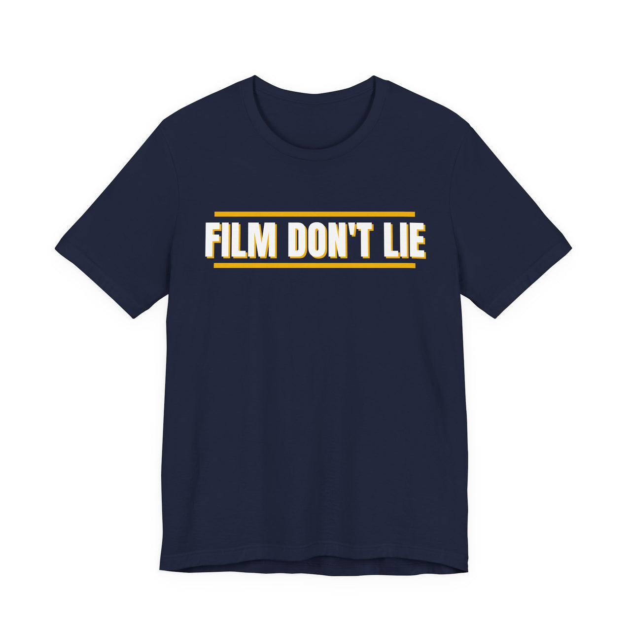Film Don't Lie (Navy / Gold) — Football T-Shirt